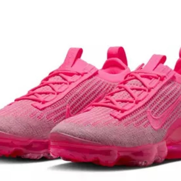NWT- Nike Air VaporMax 2021 FK "Pink Blast/Hyper Pink" Women's Shoe - Picture 6 of 9